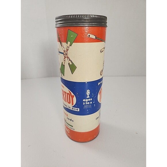 The Original TinkerToy Set ~ Vintage Original Tinker Toy, missing pieces - Picture 3 of 4